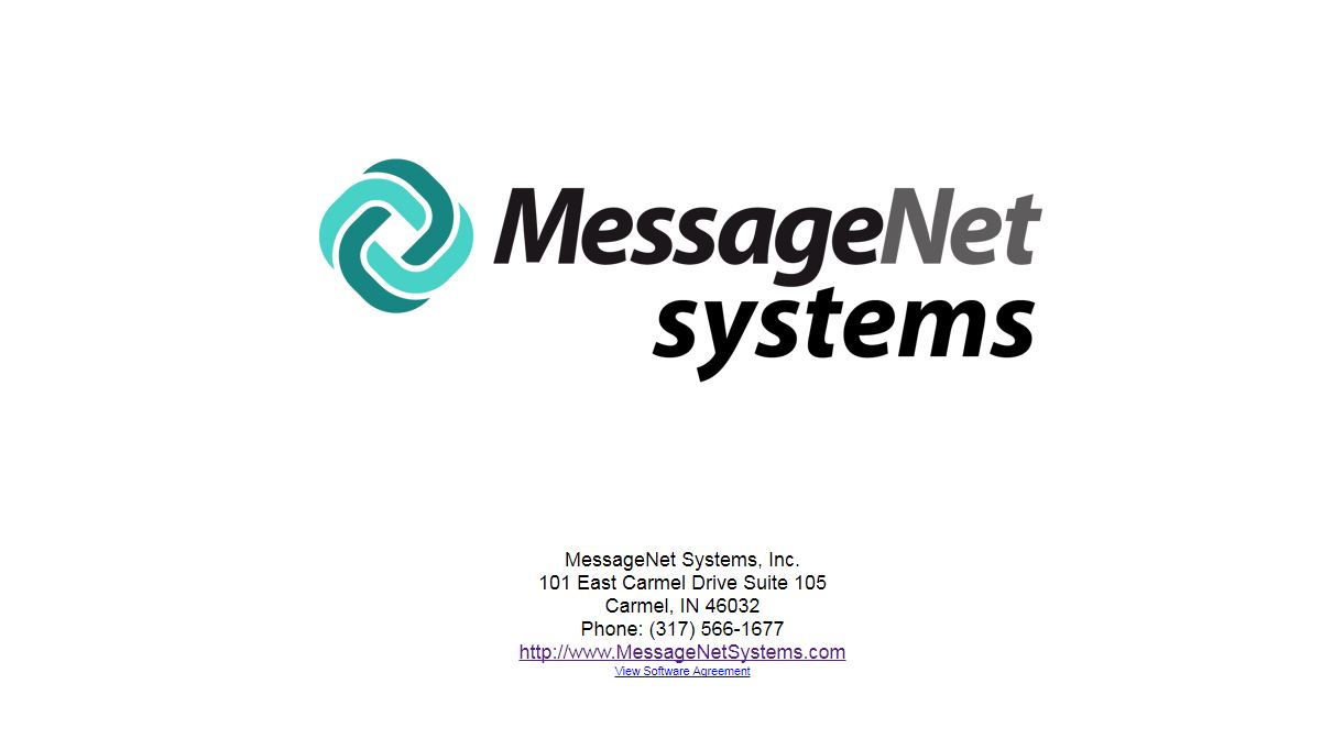 MessageNet splash screen